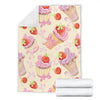 Strawberry Pink CupCake Fleece Blanket