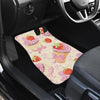 Strawberry Pink CupCake Front and Back Car Floor Mats