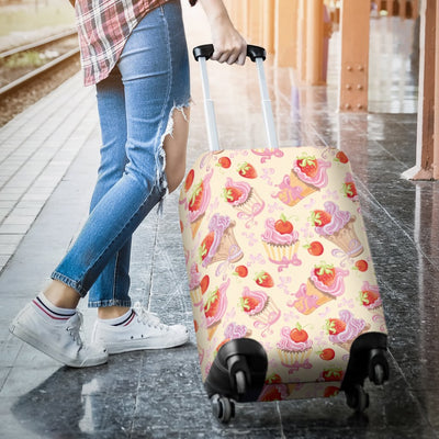 Strawberry Pink CupCake Luggage Cover Protector