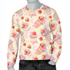 Strawberry Pink CupCake Men Crewneck Sweatshirt