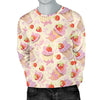 Strawberry Pink CupCake Men Crewneck Sweatshirt