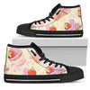 Strawberry Pink CupCake Men High Top Shoes