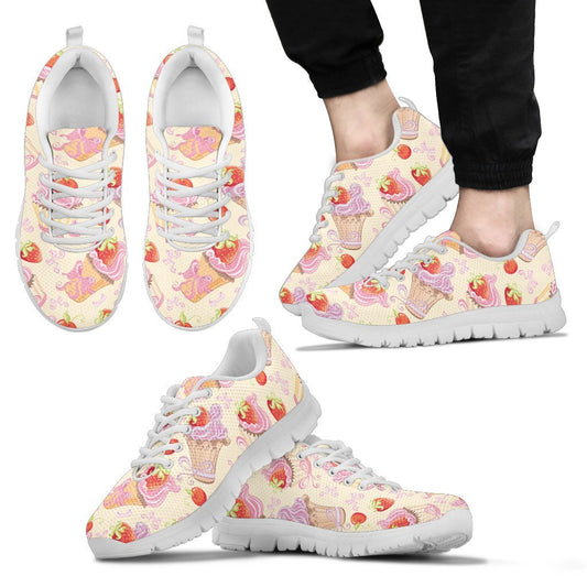 Strawberry Pink CupCake Men Sneakers