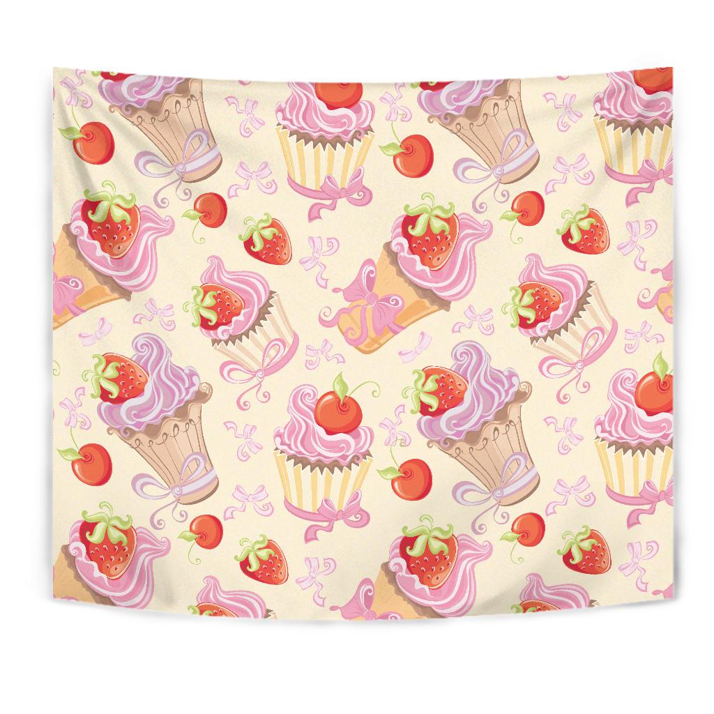 Strawberry Pink CupCake Tapestry