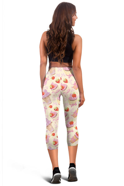 Strawberry Pink CupCake Women Capris