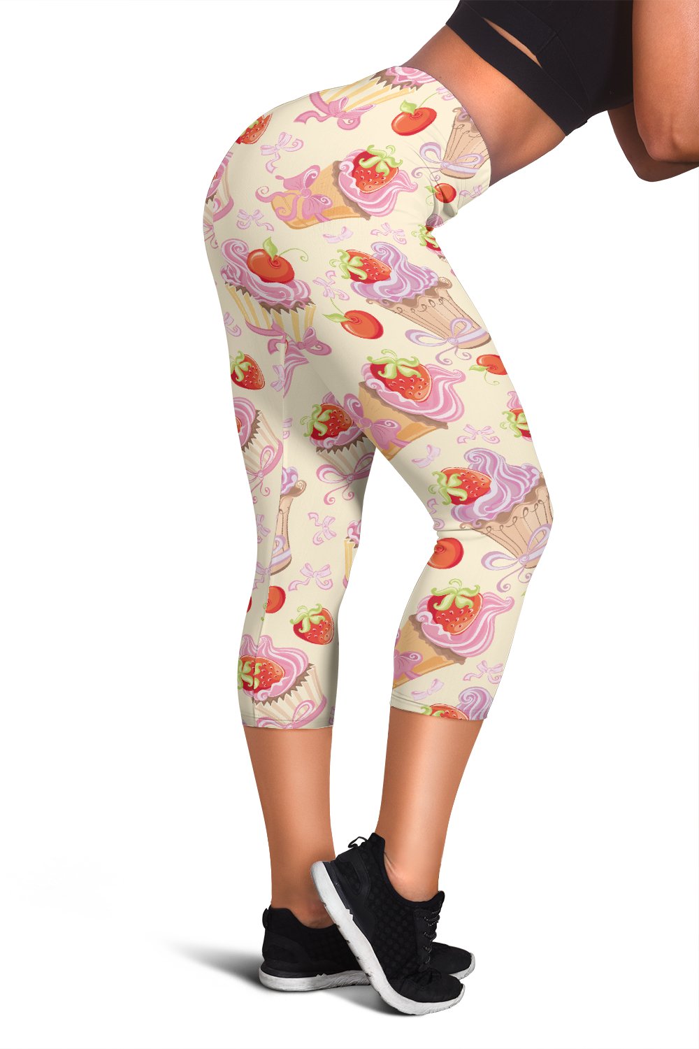 Strawberry Pink CupCake Women Capris