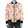 Strawberry Pink CupCake Women Casual Bomber Jacket