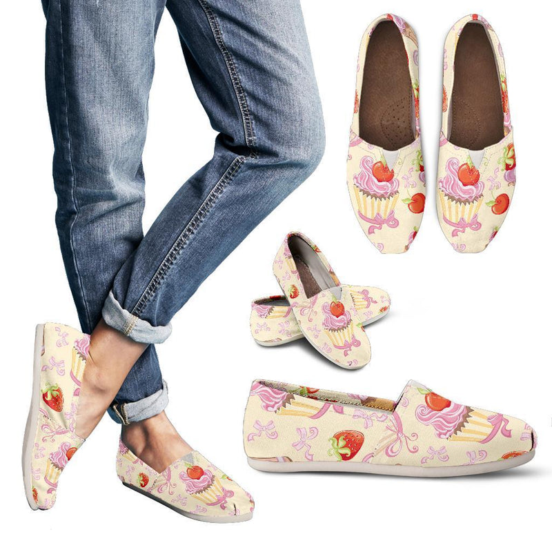 Strawberry Pink CupCake Women Casual Shoes-JorJune.com