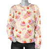 Strawberry Pink CupCake Women Crewneck Sweatshirt