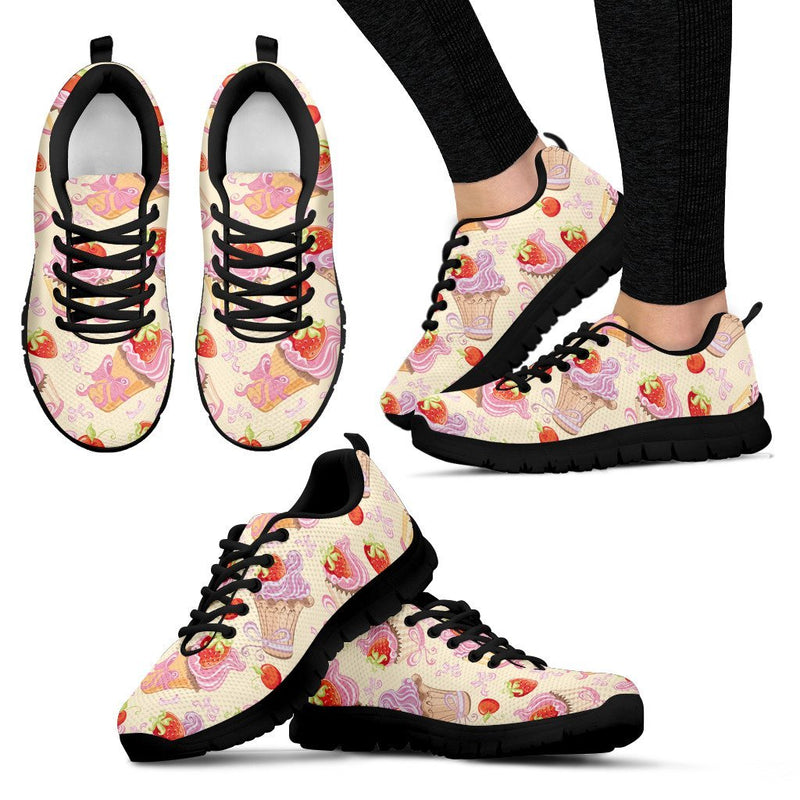 Strawberry Pink CupCake Women Sneakers