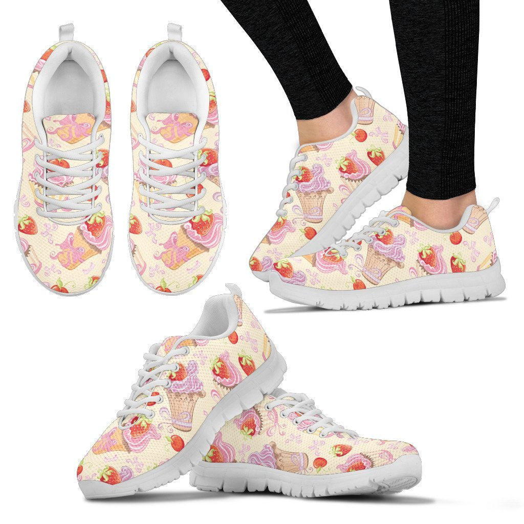 Strawberry Pink CupCake Women Sneakers