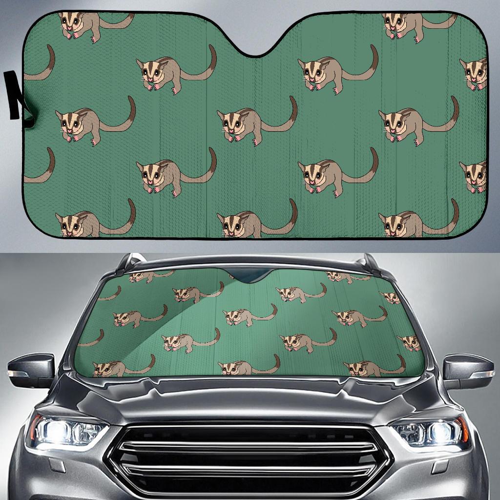 Sugar Glider Pattern Print Design 01 Car Sun Shades-JORJUNE.COM