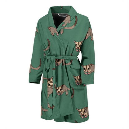 Sugar Glider Pattern Print Design 01 Men Bathrobe-JORJUNE.COM
