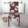 sugar skull Floral Pattern Dining Chair Slipcover-JORJUNE.COM