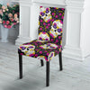 sugar skull Floral Pattern Dining Chair Slipcover-JORJUNE.COM