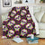 Sugar Skull Floral Pattern Fleece Blanket