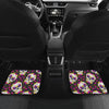 sugar skull Floral Pattern Front and Back Car Floor Mats