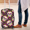 sugar skull Floral Pattern Luggage Cover Protector