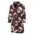 Sugar Skull Floral Pattern Men Bath Robe