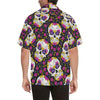 sugar skull Floral Pattern Men Hawaiian Shirt