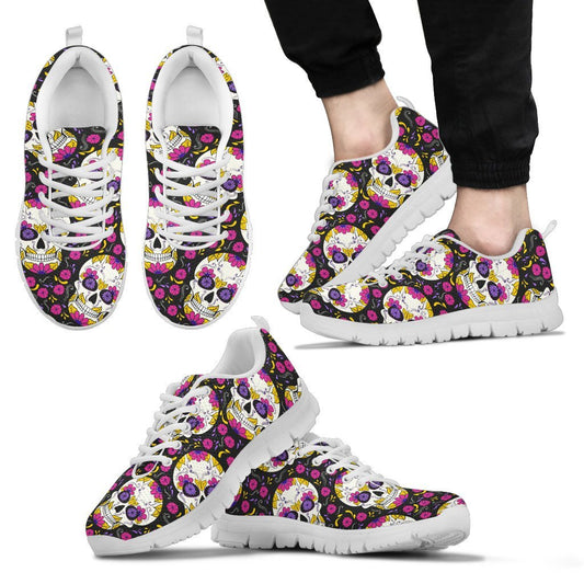 sugar skull Floral Pattern Men Sneakers