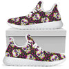 sugar skull Floral Pattern Mesh Knit Sneakers Shoes