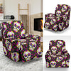 sugar skull Floral Pattern Recliner Slipcover-JORJUNE.COM