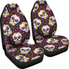 Sugar Skull Floral Pattern Universal Fit Car Seat Covers