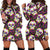 Sugar Skull Floral Pattern Women Hoodie Dress