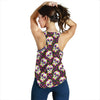 Sugar Skull Floral Pattern Women Racerback Tank Top