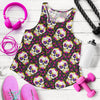 Sugar Skull Floral Pattern Women Racerback Tank Top