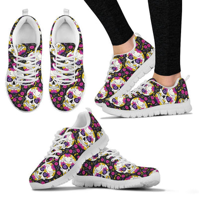 sugar skull Floral Pattern Women Sneakers
