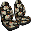 Sugar Skull Flower Design Themed Print Universal Fit Car Seat Covers-JorJune