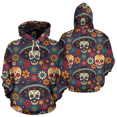 sugar skull Maxican Pattern All Over Print Hoodie