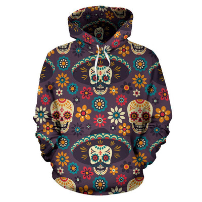 sugar skull Maxican Pattern All Over Print Hoodie