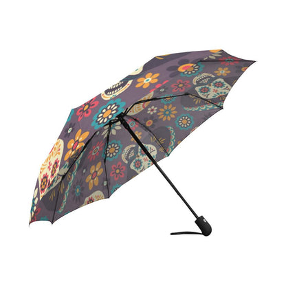 sugar skull Maxican Pattern Automatic Foldable Umbrella
