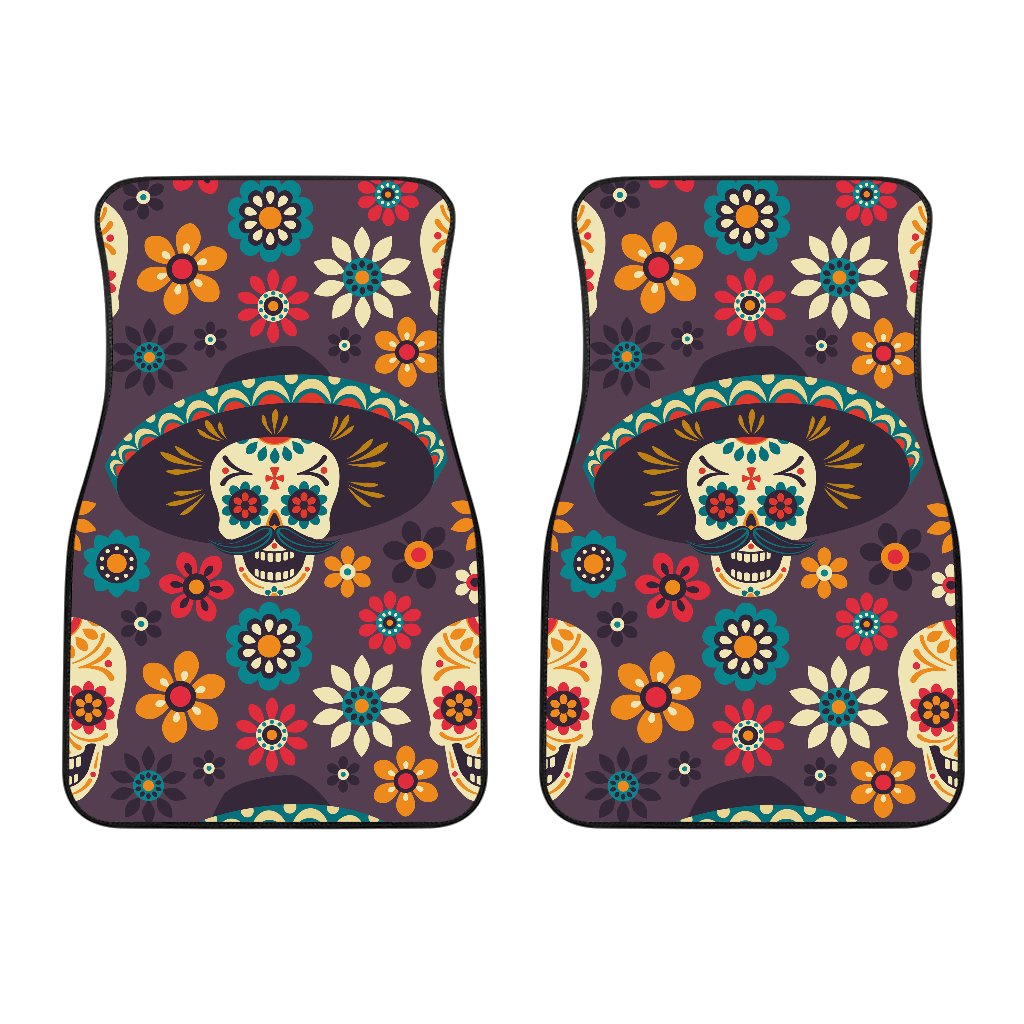 sugar skull Maxican Pattern Car Floor Mats