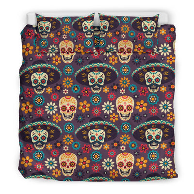 sugar skull Maxican Pattern Duvet Cover Bedding Set