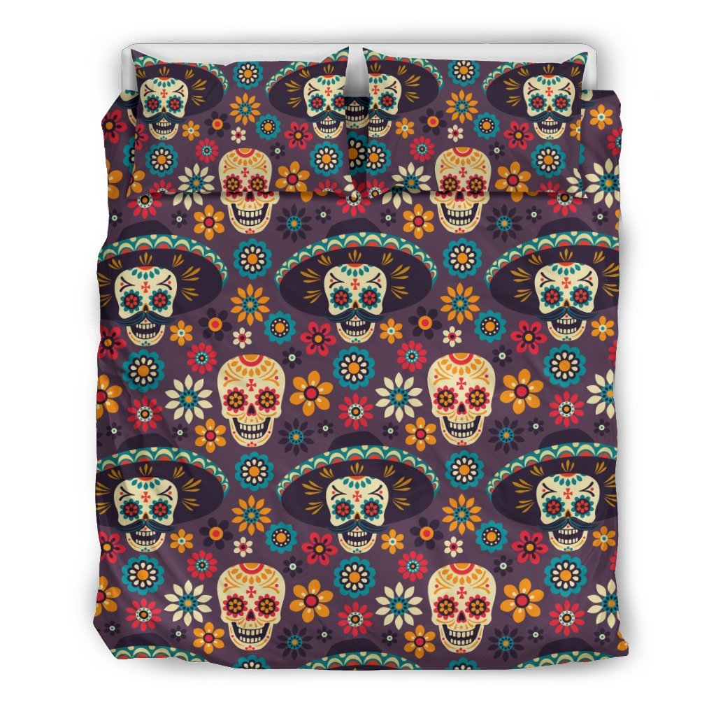 sugar skull Maxican Pattern Duvet Cover Bedding Set