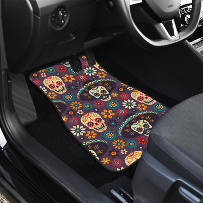 sugar skull Maxican Pattern Front and Back Car Floor Mats