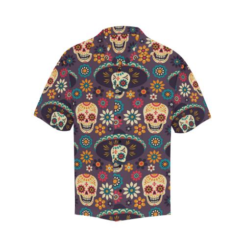 sugar skull Maxican Pattern Men Hawaiian Shirt