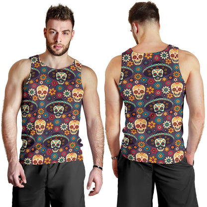 sugar skull Maxican Pattern Men Tank Top