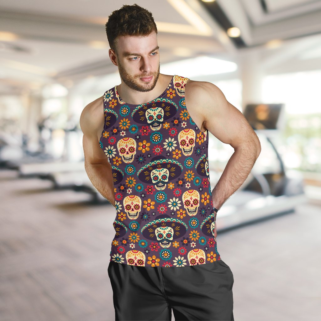 sugar skull Maxican Pattern Men Tank Top