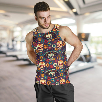 sugar skull Maxican Pattern Men Tank Top