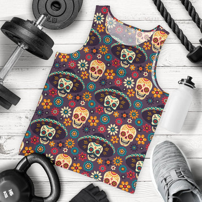 sugar skull Maxican Pattern Men Tank Top