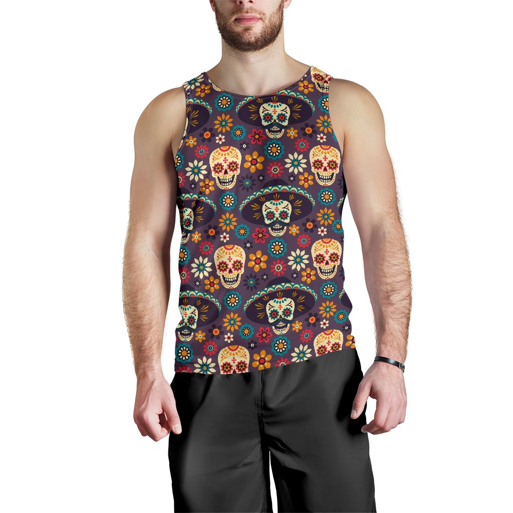 sugar skull Maxican Pattern Men Tank Top