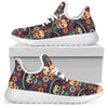 sugar skull Maxican Pattern Mesh Knit Sneakers Shoes