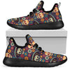 sugar skull Maxican Pattern Mesh Knit Sneakers Shoes