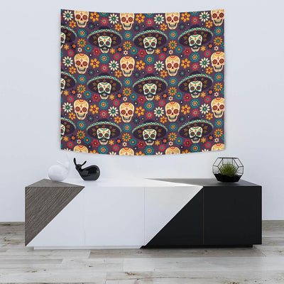 sugar skull Maxican Pattern Tapestry