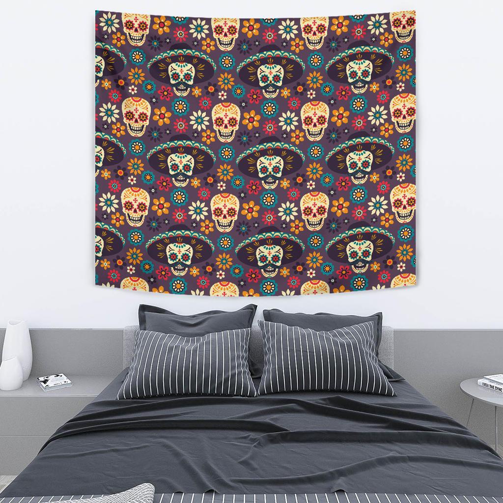sugar skull Maxican Pattern Tapestry